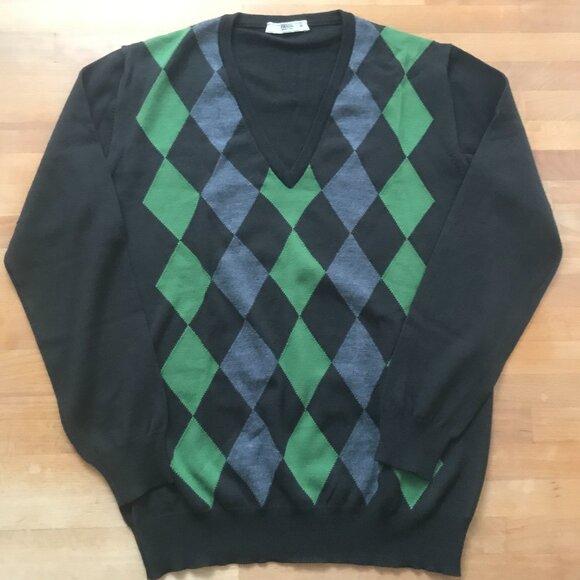 トップス Prada argyle v neck knit sweater Prada Argyle V Neck Sweater Size 46 – I Miss You MAN